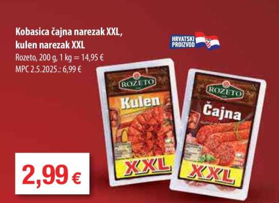 Kobasica čajna narezak XXL, kulen narezak XXL