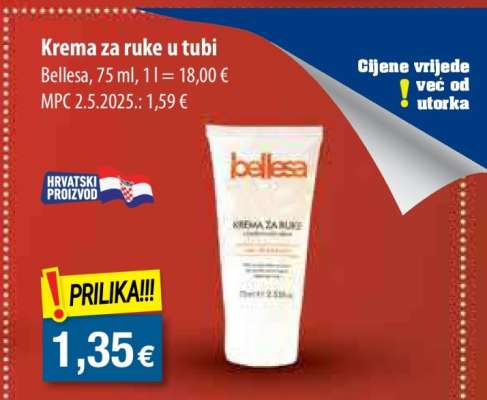 Krema za ruke u tubi