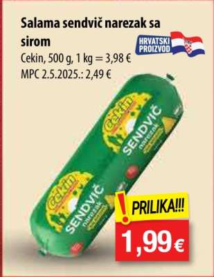 Salama sendvič narezak sa sirom