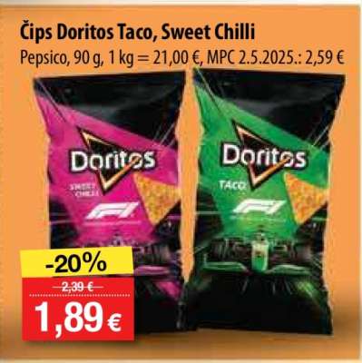 Čips Doritos Taco, Sweet Chilli
