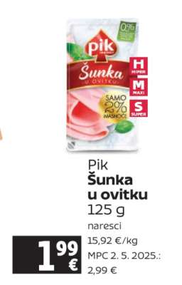 Pik Šunka u ovitku 125 g