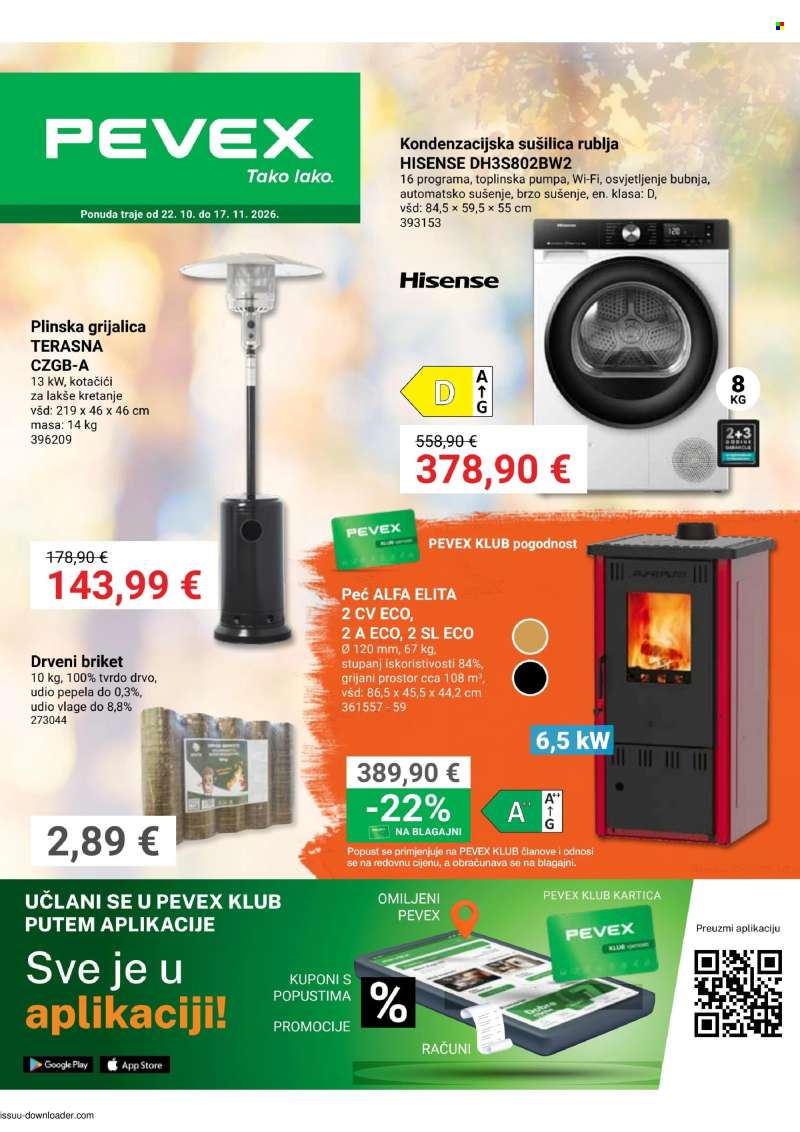 Pevex katalog - 22.10.2026. - 17.11.2026.