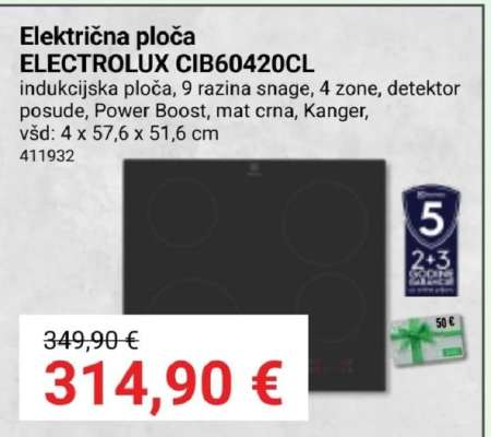 ELEKTRIČNA PLOČA ELECTROLUX CIB60420CL