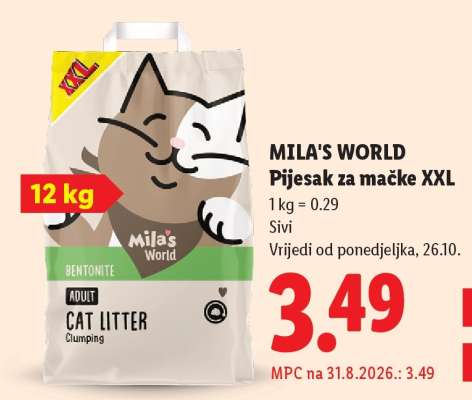 MILA'S WORLD Pijesak za mačke XXL
