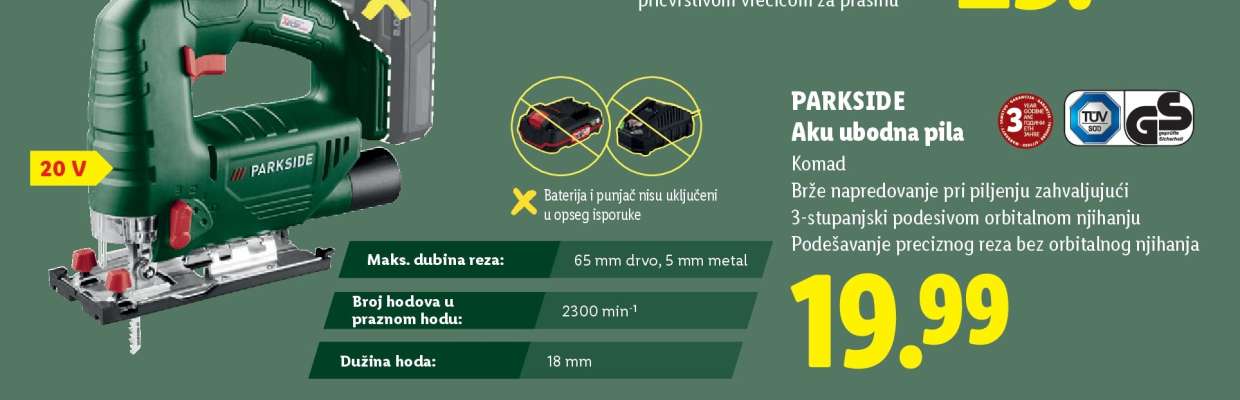 PARKSIDE Aku ubodna pila