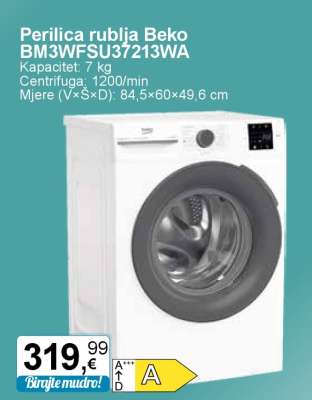 Perilica rublja Beko BM3WFSU37213WA