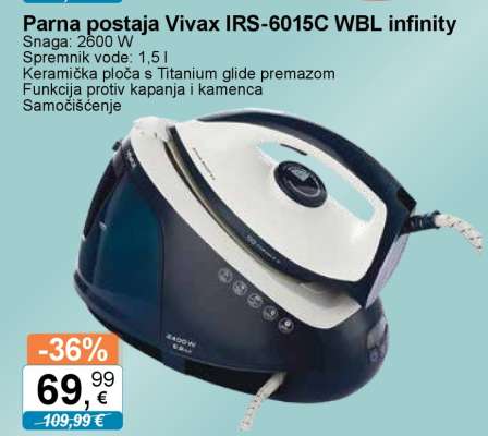 Parna postaja Vivax IRS-6015C WBL infinity