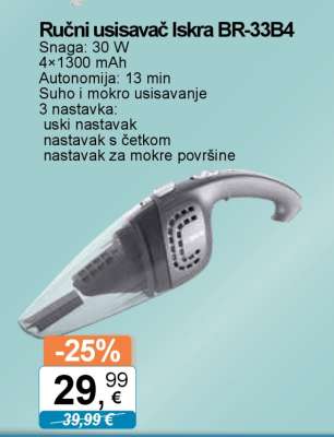 Ruční usisavač Iskra BR-33B4