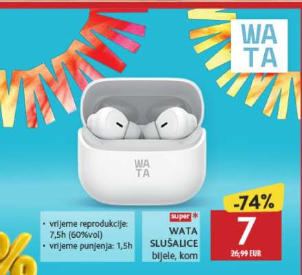 WATA SLUŠALICE bijele, kom
