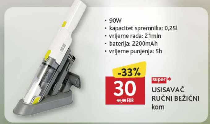 USISAVAČ RUČNI BEŽIČNI kom