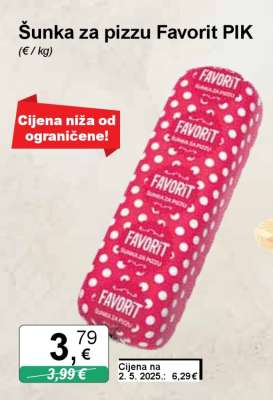 Šunka za pizzu Favorit PIK