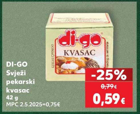 DI-GO Svježi pekarski kvasac 42 g
