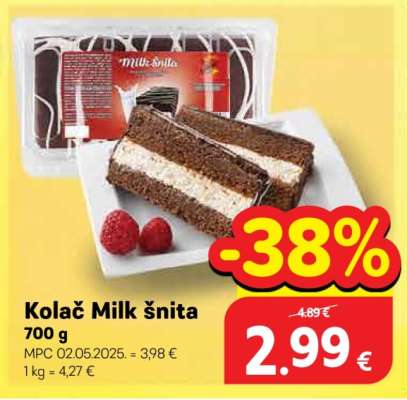 Kolač Milk šnita