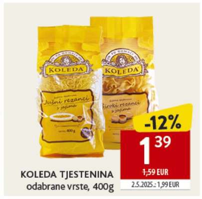 KOLEDA Tjestenina