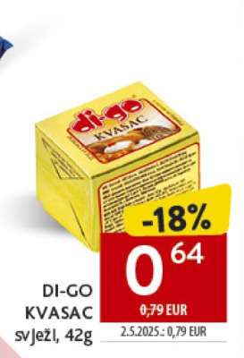 DI-GO KVASAC svježi, 42g