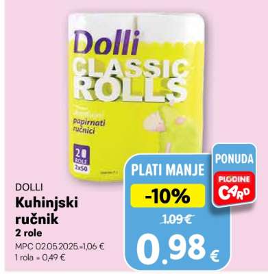 DOLLI Kuhinjski ručnik 2 role