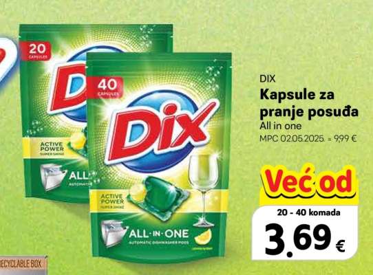 DIX Kapsule za pranje posuđa