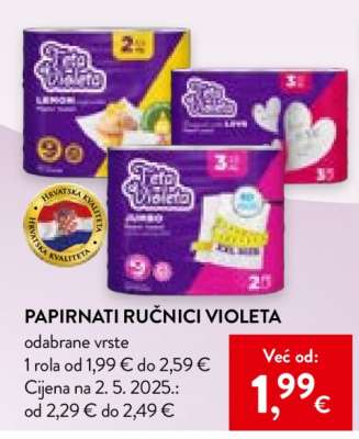 Papirnati ručnici Violeta