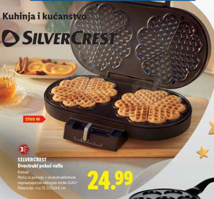 SILVERCREST Dvostruki pekač vafla